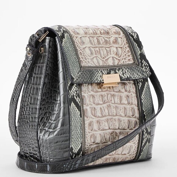 Brahmin Handbags - ✅ Brahmin MARGO CHARCOAL NOTTINGHAM Leather Satchel ✨NWT, COA, DUST BAG